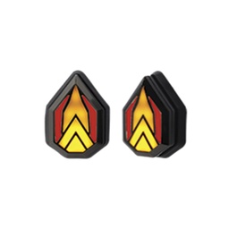 [RS-DIR-0028Y-R] DIRECCIONAL LED SECUENCIAL TIPO DOBLE FLECHA UNIVERSAL (AMARILLO-ROJO)