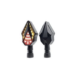 [RS-DIR-0020Y-R] DIRECCIONAL LED SECUENCIAL TIPO DIAMANTE UNIVERSAL (AMARILLO-ROJO)