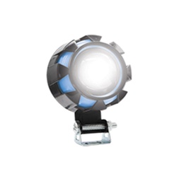[RS-LED-13050W-BU] FARO LED LUZ BLANCA REDONDO CONTORNO AZUL