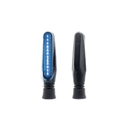 [RS-DIR-0015Y-BU] DIRECCIONAL LED DUO SECUENCIAL TIPO PLUMA UNIVERSAL (AMARILLO-AZUL)