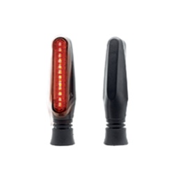 [RS-DIR-0015Y-R] DIRECCIONAL LED DUO SECUENCIAL TIPO PLUMA UNIVERSAL (AMARILLO-ROJO)
