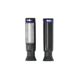 [RS-DIR-0031BU-W] DIRECCIONAL LED SECUENCIAL TIPO BARRIL UNIVERSAL (AZUL-BLANCO)