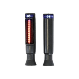 [RS-DIR-0031BU-R] DIRECCIONAL LED SECUENCIAL TIPO BARRIL UNIVERSAL (AZUL-ROJO)