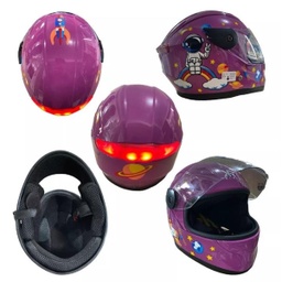 [CAS-INF-K2004] CASCO CERRADO INFANTIL C/LUZ GIRL SAPCES BRILLANTE GIRL SPACES