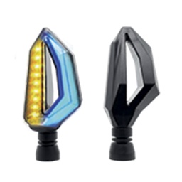 [RS-DIR-0033Y-BU] DIRECCIONAL LED SECUENCIAL TIPO ALETA UNIVERSAL (AMARILLO-AZUL)