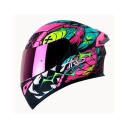 [H514EVGATQ-M] CASCO HRO 514 EVO GATOR INTEGRAL NEGRO TURQUESA (M)