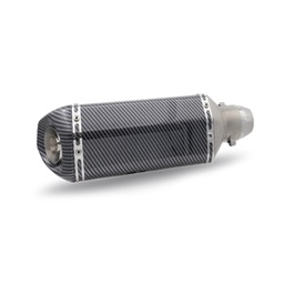 [RS-ESC-9003] ESCAPE DEPORTIVO HEXAGONAL UNA SALIDA CON PINTURA TIPO FIBRA DE CARBONO