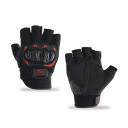 [RS-GUA-17002R-L] GUANTE MEDIO DEDO CON PROTECCION (L, ROJO)