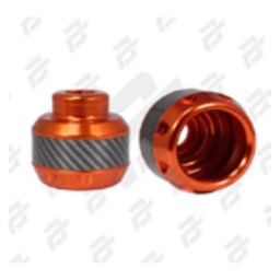 [SLI-018NA] SLIDER PUNTA DECORATIVA DE ALUMINIO/ABS CARBON NARANJA UNIVERSAL