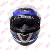 [CAS-7101-6181B] CASCO ABATIBLE IRON RACING DOT IR-160 NINJA AZUL M