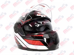[AC1B-J108-001] CASCO ABATIBLE NEGRO/ROJO.