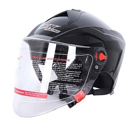 [CAS-7101-1042] CASCO CACHUCHA ABS ALTO IMPACTO C/MICA MSD-309 NEGRO BRILLO