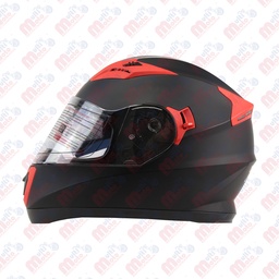 [CS822NRL] CASCO CERRADO C/GAFA NEG.MATE ROJO L