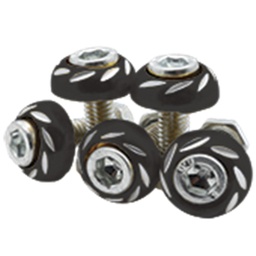 [RS-GRL-12010BK] TORNILLO PLANO DECORATIVOS NEGRO UNIVERSAL