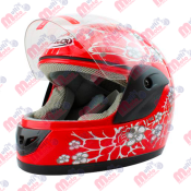 [CAS-7101-1328] CASCO CERRADO GRAFICO MSD-118 ROJO