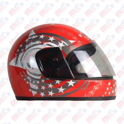 [MAV502RJ] CASCO CERRADO INFANTIL UNI ROJO