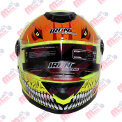 [CAS-7101-5001B] CASCO CERRADO IRON RACING DOT IR-65 BIRDMAN AMARILLO TALLA M.