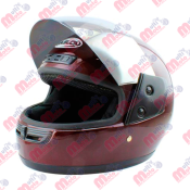 [CAS-7101-1309] CASCO CERRADO LISO MSD-106 ROJO S/GRAFICO