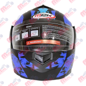 [AC1B-J104-001-P] CASCO ABATIBLE AZUL MATTE/NEGRO MATTE