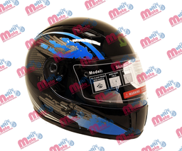 [80-7204] CASCO GHIRA GH100 GRAFICO FORZA NGO/AZUL G CERRADO SVS