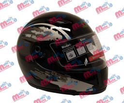 [80-7201] CASCO GHIRA GH100 GRAFICO FORZA NGO/GRIS G CERRADO SVS