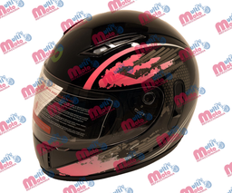 [80-7211] CASCO GHIRA GH100 GRAFICO FORZA NGO/ROSA M CERRADO SVS