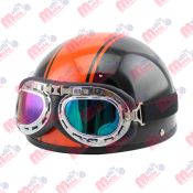 [CAS-7101-1260] CASCO P/CHOPER BLD-150-2 CON GOOGLE ROJO/NEGRO