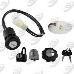[SWI-078] SWITCH INTERRUPTOR DE ENCENDIDO C/JUEGO DE LLAVES TAPON DE GASOLINA Y SEGURO DE ASIENTO 12 Vcc FT125TS 16-20/FT150TS 16-18
