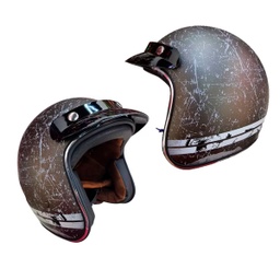 [CAS-3/4-13XL] CASCO 3/4 CERTIFICADO DOT TALLA EG METEOR CAFE/GRIS MATE