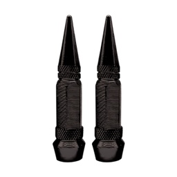 [RS-GRL-12040BK] TAPON DECORATIVO PARA VALVULA EN FORMA DE PUNTA (NEGRO)
