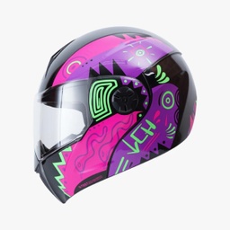 [ICH3110MEXMOB-M] CASCO ICH 3110 EX MEXA NEGRO-MORADO BRILLO M