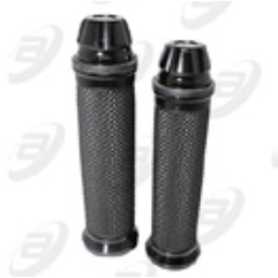 [PUÑ-141] PUÑOS PVC ANTIDERRAPANTE CON BASE Y PUNTA ALUMINIO NEGRO C/ TUBO MOVIL MANUBRIO 7/8