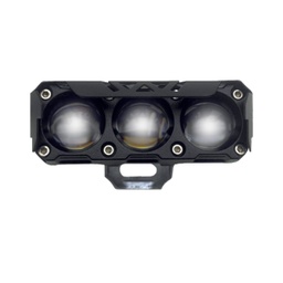 [RS-LED-13134Y-W] FARO AUXILIAR LED RECTANGULAR 3 LUPAS LUZ BLANCO-AMARILLO CON ESTROBO