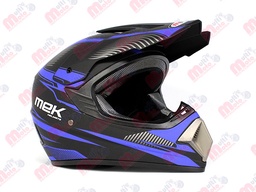 [AC1C-B390-502] Cross Helmet MATTE Black Decal Blue