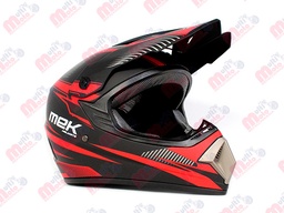 [AC1C-B390-501] CROSS HELMET MATTE BLACK DECAL RED